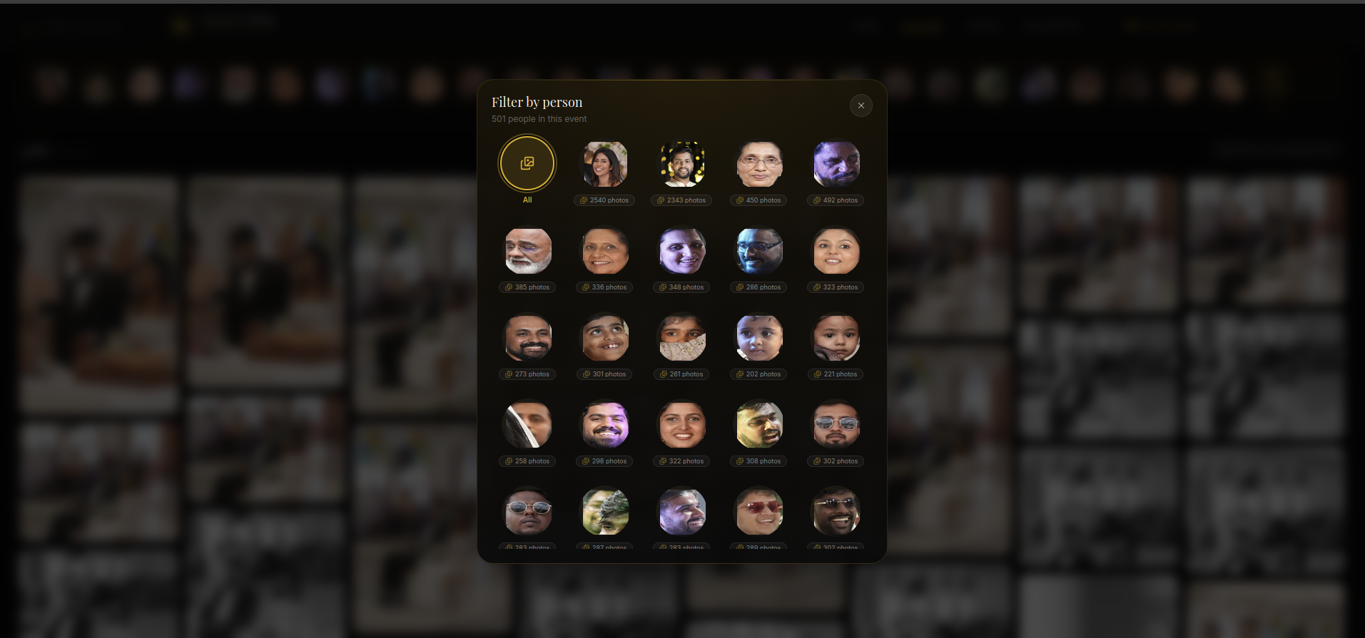 Premium client gallery experience